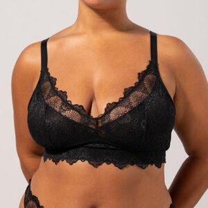 UNDERSTATEMENT Bralette Lace Support - Black